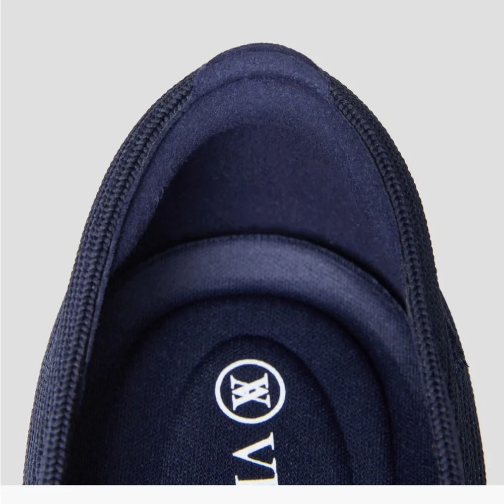 Vivia Square-Toe Loafers (Samantha) Sz 38 in Navy - Picture 8 of 16